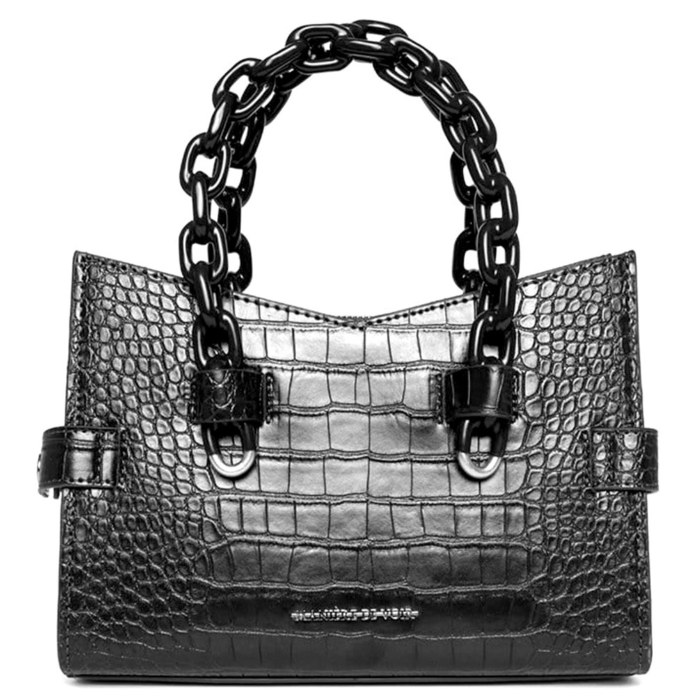 MANIERE DE VOIR | Dipped Handle Vegan Croc Tote Bag 🖤
